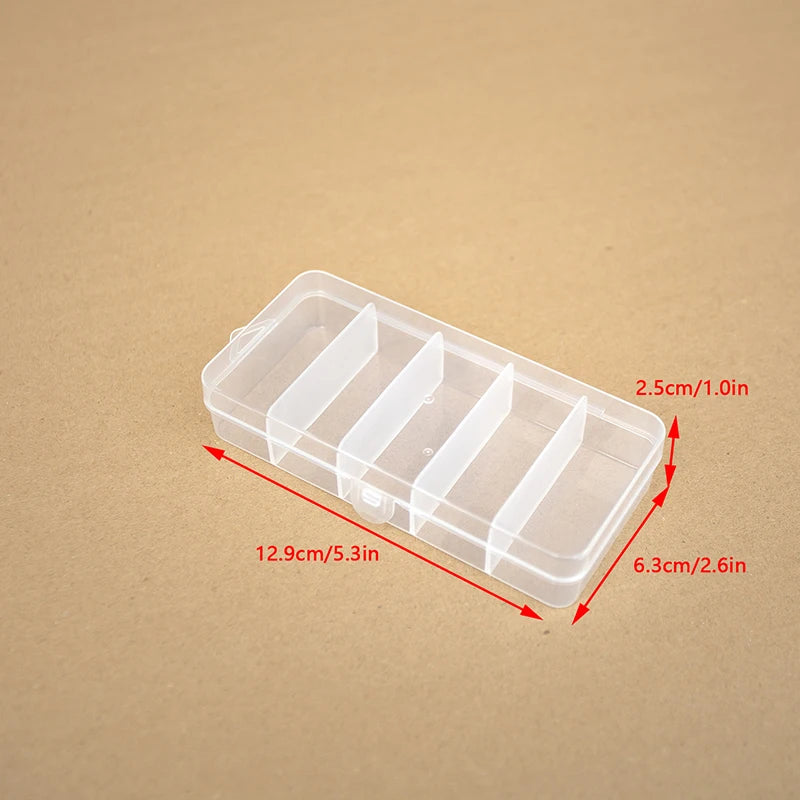 boîte compartiments transparente moderne poignée conteneur plastique organisation pratique fourchette cuillère bijoux rangement