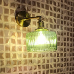 lampe murale or transparent moderne interrupteur rayures horizontales verre chambre cuisine étude