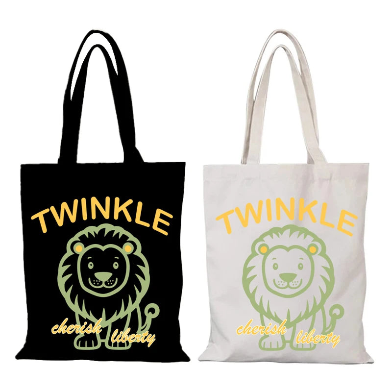 sacs tissu imprimés animaux tribal tote bag poignées tissu couleurs vives intérieur poche