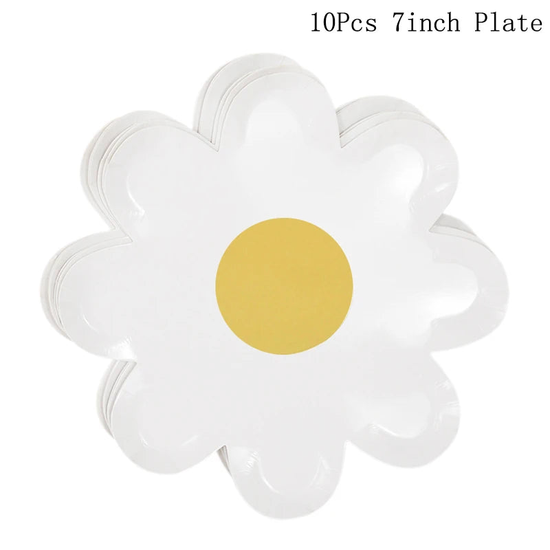 guirlande fleurs anniversaire mariage blanc jaune simple décoration minimaliste océillets inclusion ruban protection