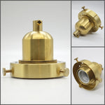 socquettes ampoule dorées douille blanche vintage base laiton fixations classiques ul sécurité echangement facile