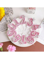 bougies chiffres anniversaire rose pailletées décoratives brillantes adhésives
