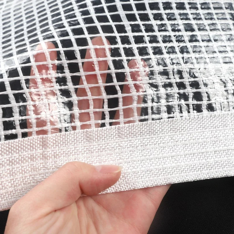 filet protection transparent maille régulière résistant l'eau moderne eyelets métalliques blancextérieur succulentes