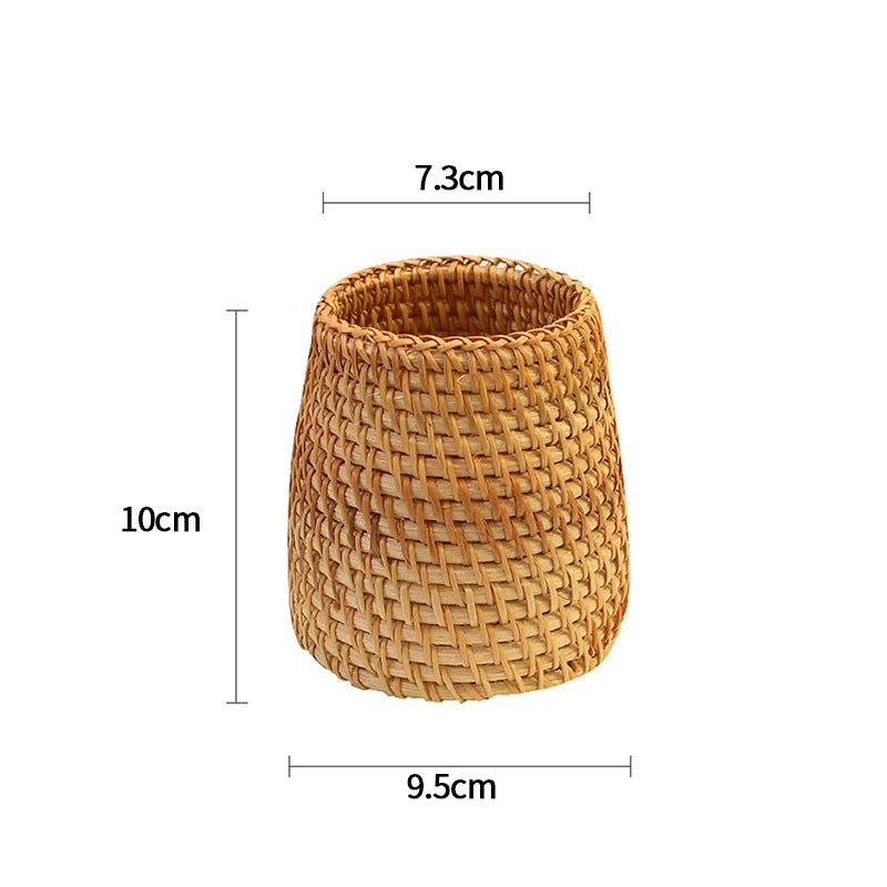 vases rotin tressé naturel rustique décoration maison fleurs séchées réutilisable