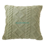 taie d'oreiller double face polyester coton bleu motif géométrique moderne adhésif 43cm 43cm