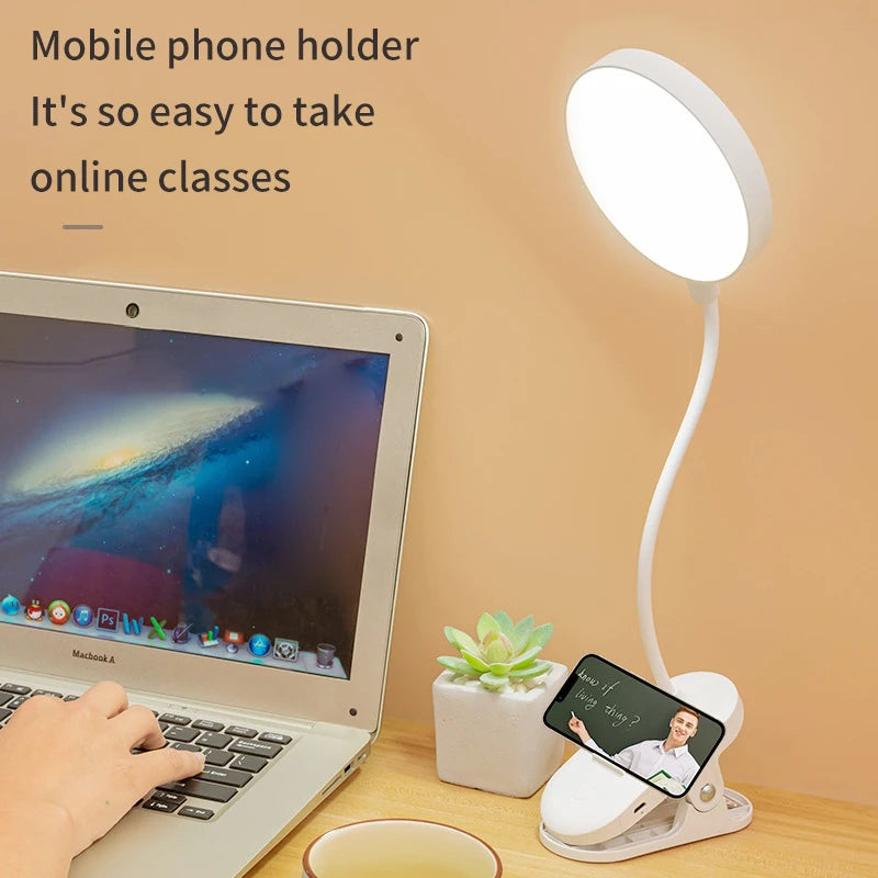 lampe led portable couleurs protection yeux pinces moderne rechargeable USB
