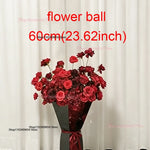 arche decorative fleurs artificielles rouge bordeaux decoration maison event anniversaire mariageintérieur classic