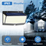 lampe solaire extérieure ip65 led noir moderne capteur mouvement autonomes