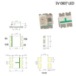 diodes led blanc ws2812b 5v 3528 5050 adhésif électronique plat nouvelle qualité