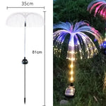 décorations extérieures palmier lumineux solaire multicolore moderne fibre optique jardin festifs