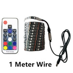 ruban led rgb flexible usb telecommande éclairage d'ambiance salon moderne adhésif noir