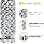 lampe table moderne or diamant brillant élégante cristal haute qualité chambre coucher