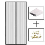 rideau anti moustiques porte fenetre fibre polyester magnetique noir semi transparent moderne minimaliste