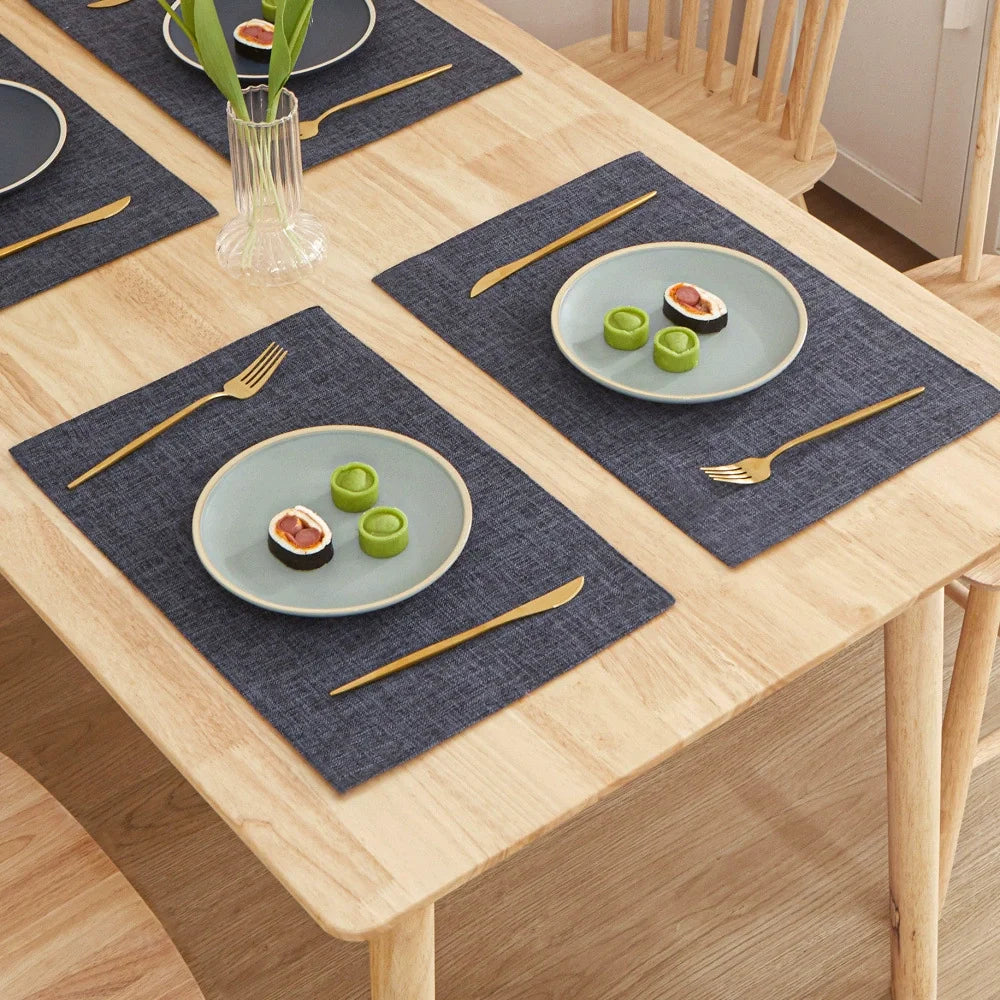 serviettes table lin classiques opaques beige gris noir vert rose bleu respectueuses l'environnement