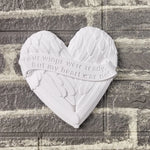 moule silicone coeur ailes ange ruban blanc classique décoration plâtre ciment résine romantique