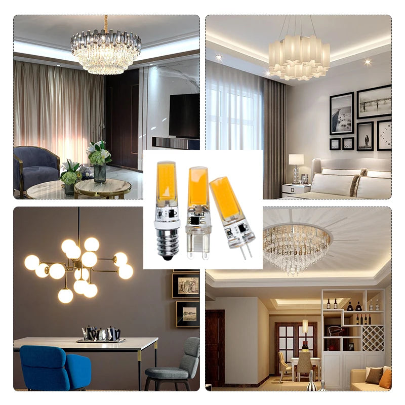 ampoules led g4 g9 e14 3w 6w blanc chaud jaune modernes lustre chambre 20000h