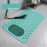 tapis bain perforé rose gris beige moderne antidérapant pvc opaque pieds salon chambre