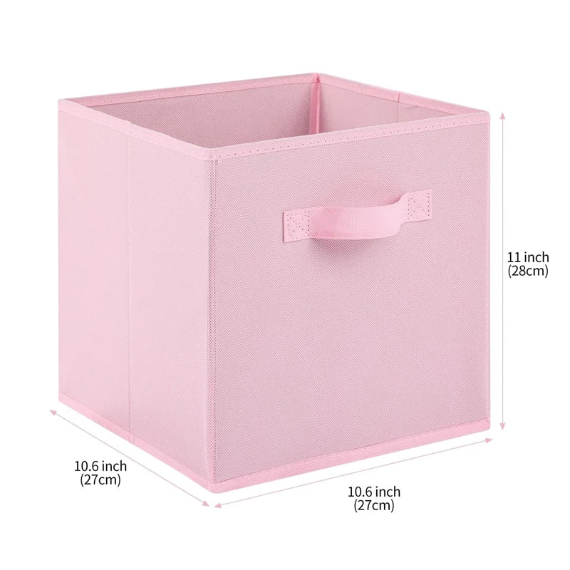 Boîte de rangement cube pliable en tissu non tissé jaune