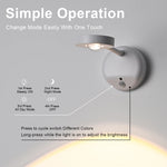 applique murale led rechargeable detection humaine couleurs rgb télécommande moderne minimaliste