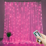 rideau lumineux led rose translucide moderne 300cm 300cm télécommande usb