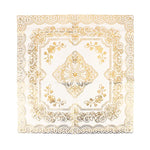 serviette table moderne broderie fleur doré réutilisable imperméable maison fête banquet