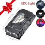 lampe torche multifonction rechargeable led noire intense modifiable modernisée porte clés aimant usbc
