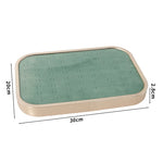 présentoir bijoux boîte velours vert clair moderne pochettes adhésives compartments dorés 30x20cm