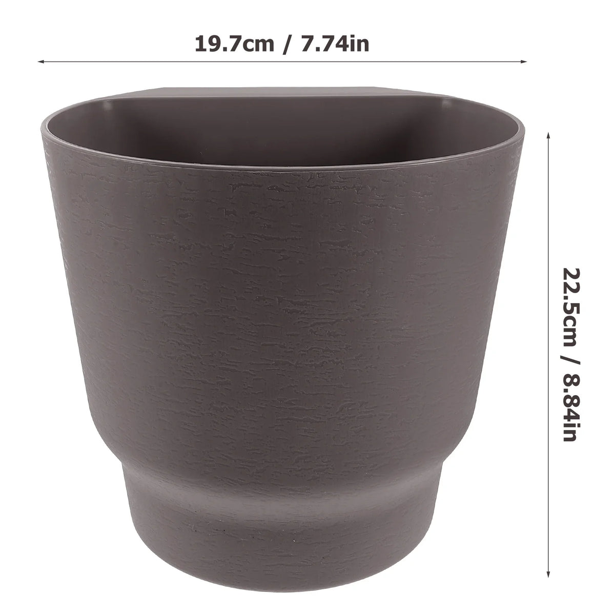 pots fleurs suspendus mural bleu gris blanc texturé moderne grille drainage vis jardin