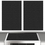 tapis protection plaque cuisson silicone respectueux environnement noir motif géométrique moderne 78cm 52cm