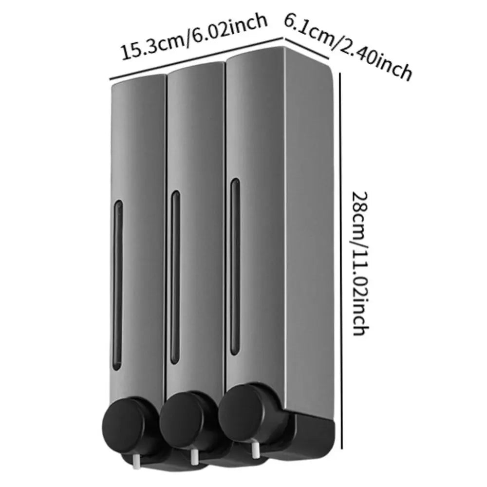 distributeur savon liquide mural gris noir moderne minimaliste 380ml rechargeable