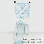 décoration événementielle mariage nœuds papillon rubans organza transparent orange bleu violet rose blanc sièges