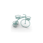 Support de fleur vélo en fer forgé blanc pur