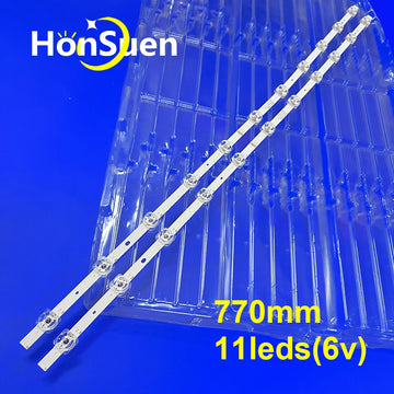 bande led blanc lisse opaque moderne 6v 770mm 11 leds kit