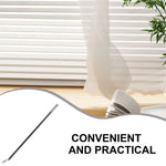 tige rideau noir rondelle transparente pull manuel boucle métallique drapery wand grommet easy glide