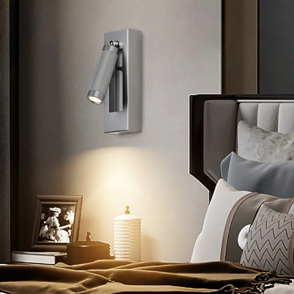 lampe murale moderne bras articulé bronze noir gris doré texturée chambre coucher