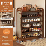 étagère chaussures bambou moderne multi niveaux marron clair étages adjustable