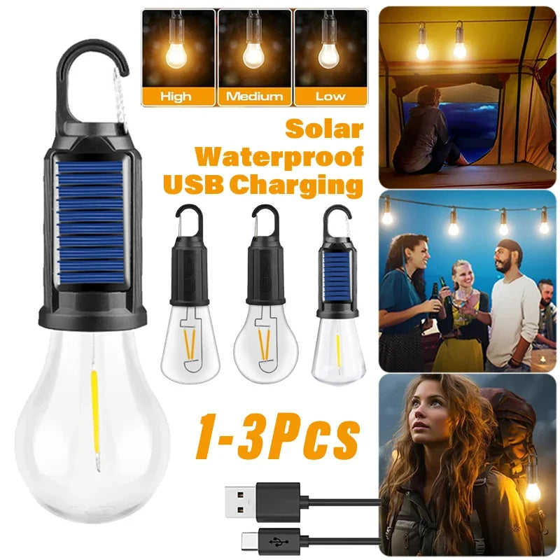 lampe solaire portable rechargeable usb noir bleu transparent moderne