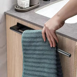 porte serviettes mural noir minimaliste auto adhésif acier inoxydable salle bain cuisine
