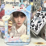 cadre photo acrylique transparent support carte kpop décor disque vinyle écouteurs coréen moderne