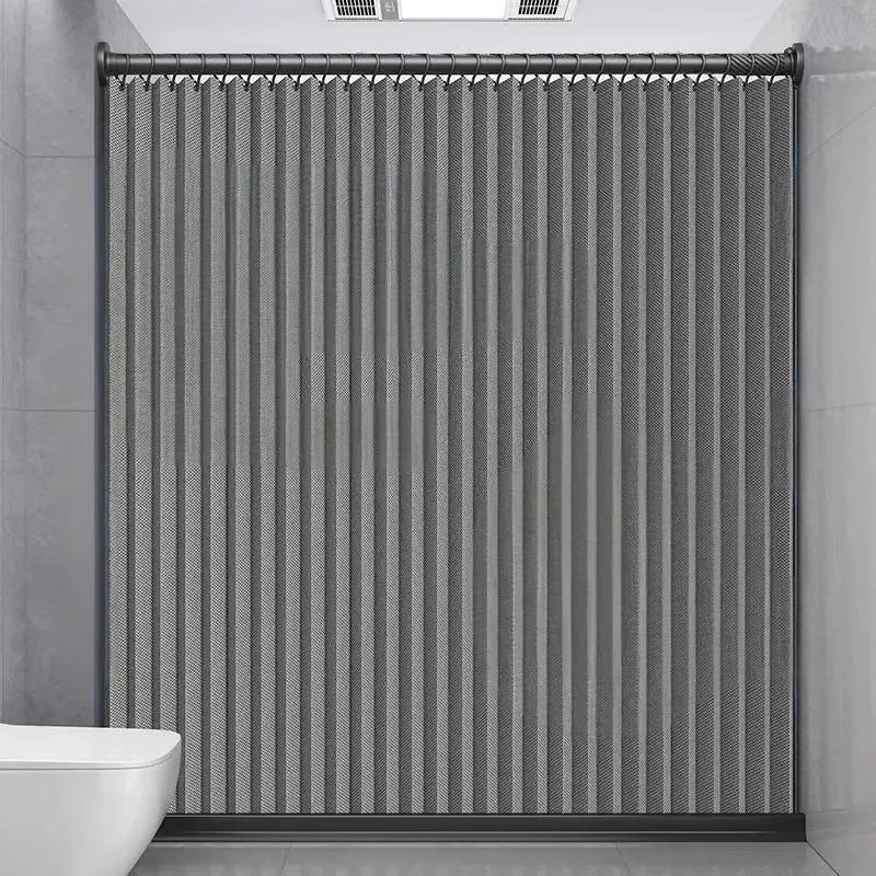 rideau douche gris rayures moderne ourlet standard polyester 100x180cm 100x200cm 120x200cm 150x200cm 180x200cm 200x200cm