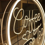 néon lumineux moderne coffee blanc bleu rouge jaune décoration intérieure professionnelle usb alimentée