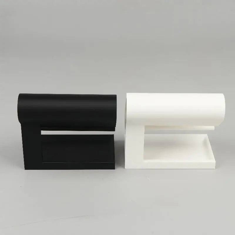 présentoir double face support bijoux noir blanc contemporain plateau brossé adhésif multifonctionnel montres rangement