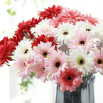 décoration intérieure branchettes gerbera soie rose blanche rouge modernes 55cm fête anniversaire maison