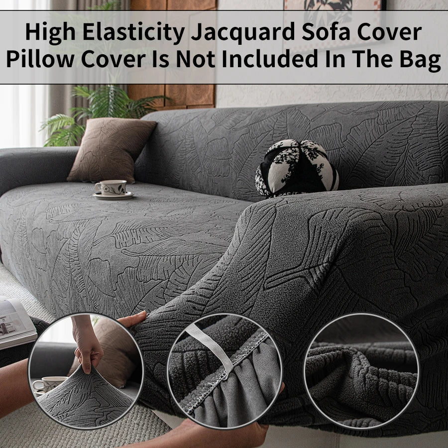 housse canapé gris foncé jacquard extensible canapé deux places trois places moderne