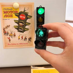 feu circulation aimants décoration maison noël dessins animés autocollants magnétiques réfrigérateur rond lumineux