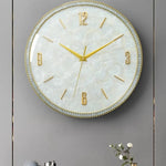 horloge murale moderne simple décoration intérieure visage unique opale naturelle fixation blanc marbré