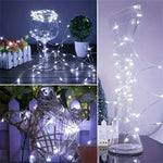 guirlande lumineuse multicolore led adhésive moderne 2m 20leds rouges vertes bleues jaunes chambre festive