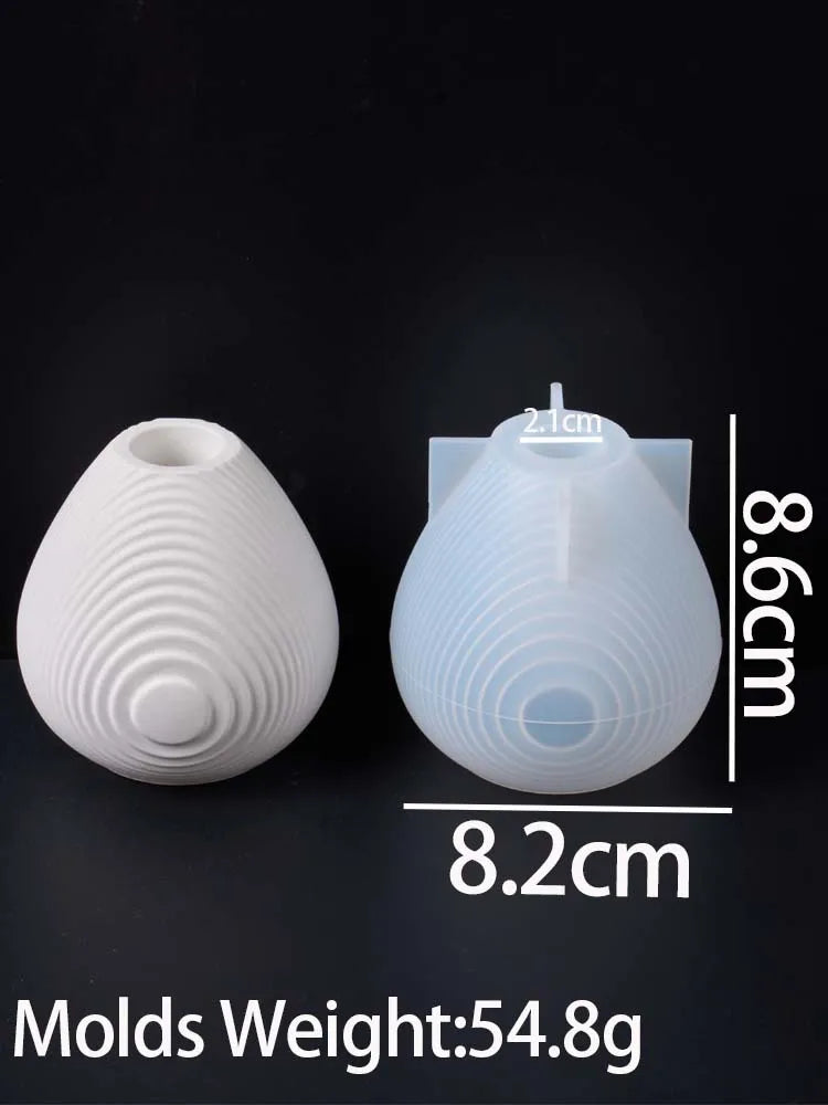 vases decoratifs silicone motifs concentriques gris blanc moderne minimaliste