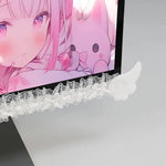 cache écran dentelle adhésif blanc noir rose bleu décoration mignonne oreilles noeuds