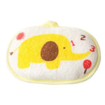 gant bain enfant dessins animaux cordon ajustable blanc bleu rose jaune